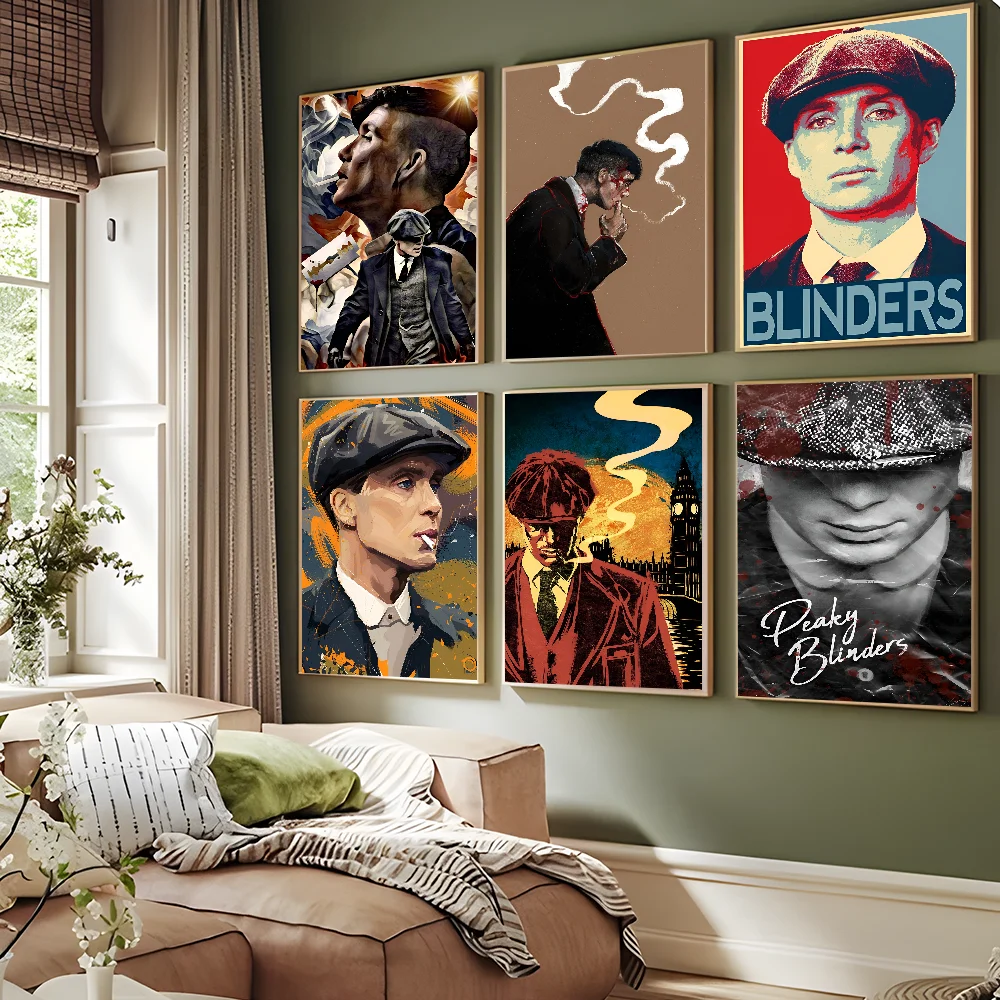 P-Peaky B-Blinders TV Anime Posters Sticky Whitepaper Prints Artwork Kawaii Room Decor