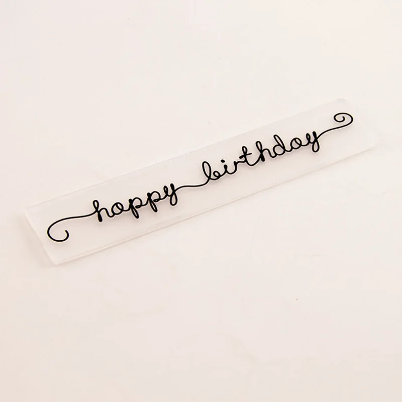 

Happy Birthday Embossing Folders Plastic Bump Template DIY Decor Scrapbooking Indentation Photo Album Card Make Stencil Reusable