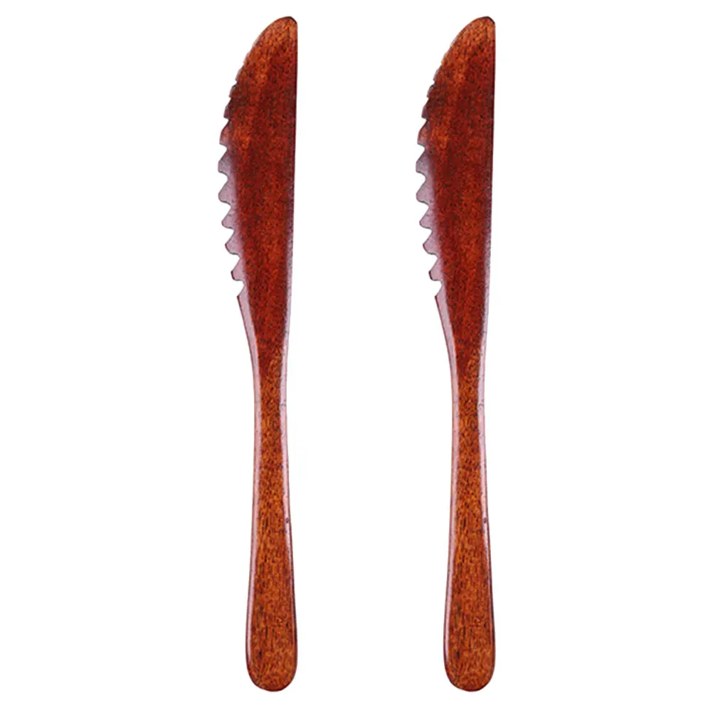 

2Pcs Wooden Butter Knives Jam Spatulas Cheese Spreader Jam Knives Cake Spatula Kitchen Tool