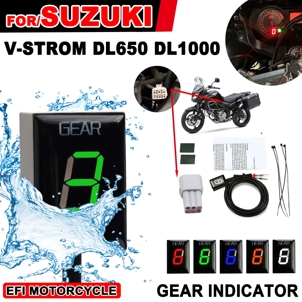 

1-6 Speed Gear Display Indicator for SUZUKI V-Strom DL 650 1000 DL1000 DL650 V Strom 2004 - 2010 2011 EFI Motorcycle Accessories