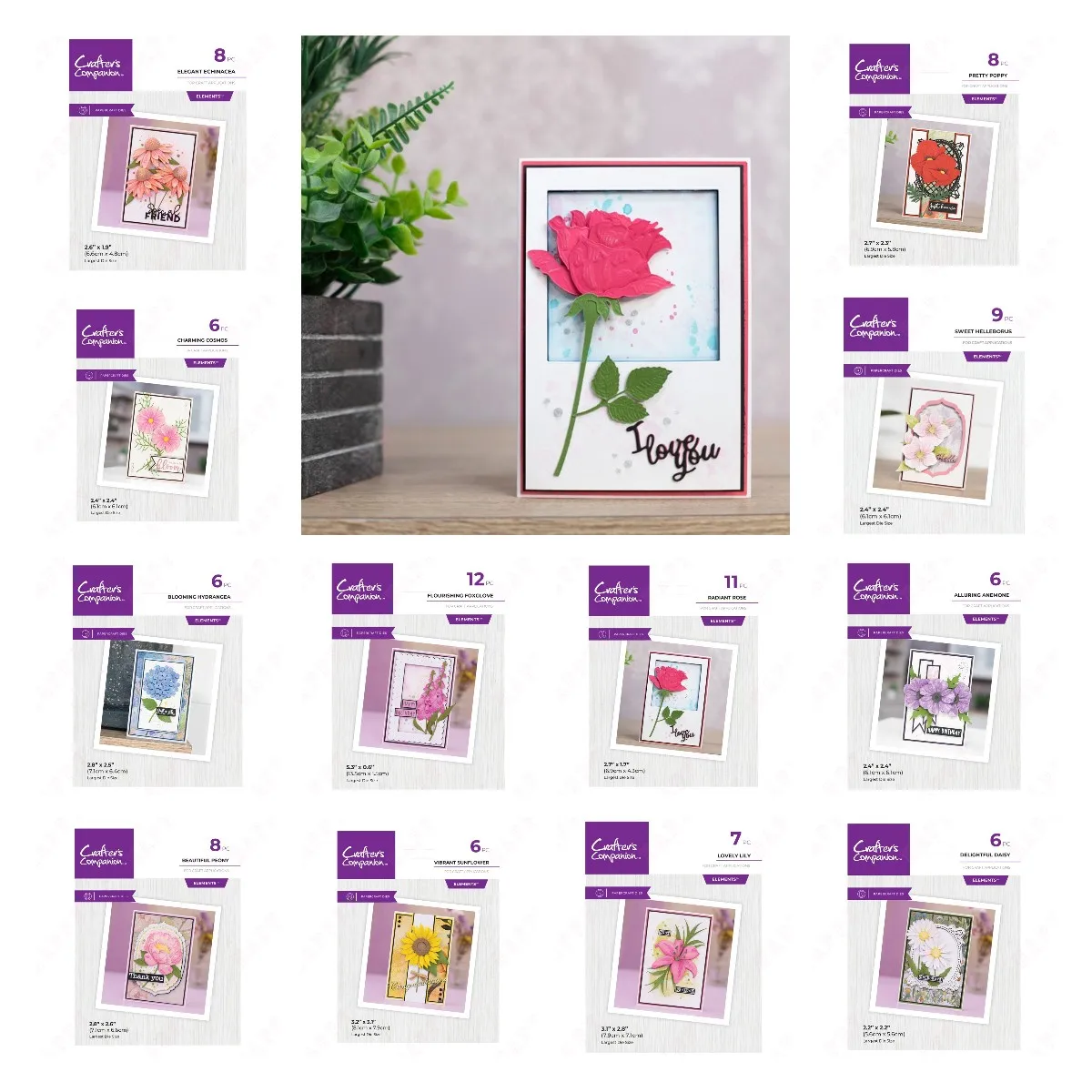 Новинка 2024 металлические Вырубные штампы прекрасная Лилия Гортензия цветок розы