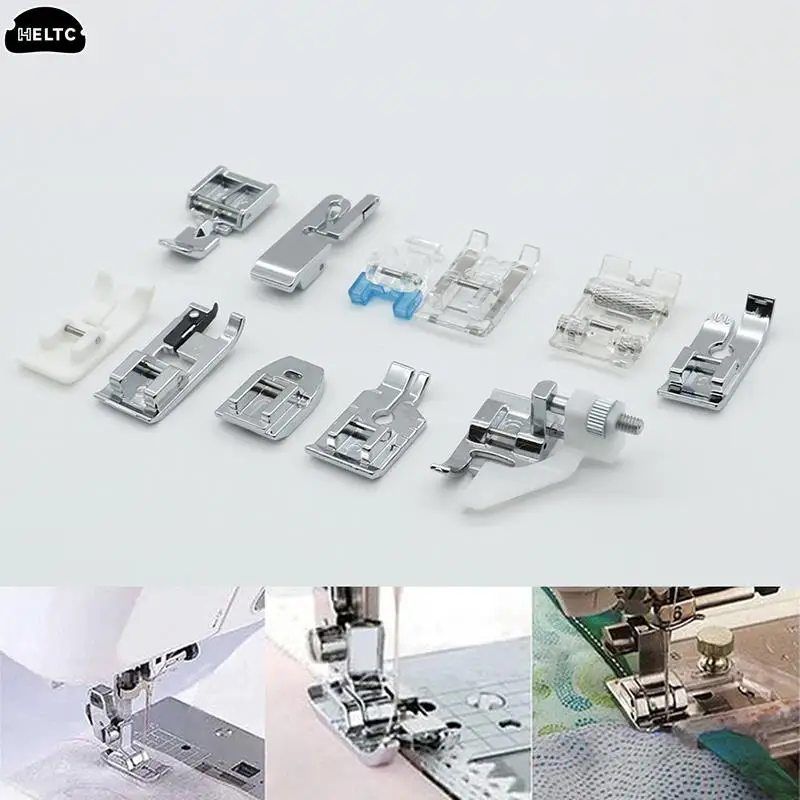 4/11pcs Sewing Machine Presser Foot Feet Kit Set With Box Brother Singer Janom Sewing Machines Foot Tools Accessory Sewing Tool