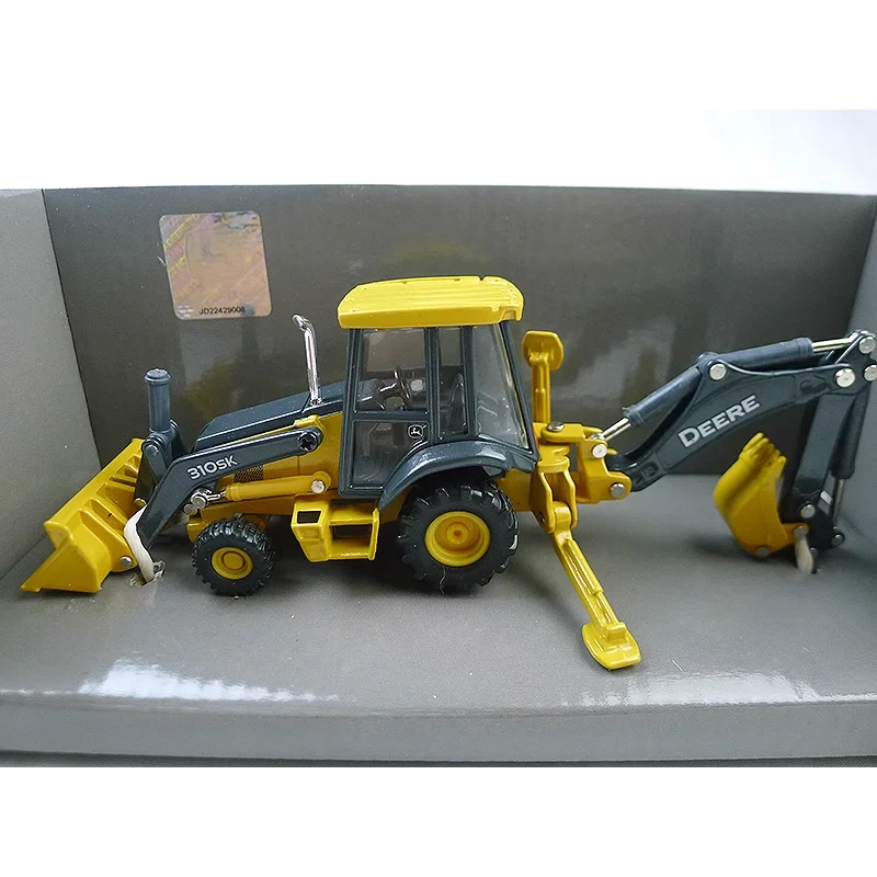 Фото Коллекционная модель экскаватора-погрузчика ERTL 310SK в масштабе 1:50, литая под давлением, из сплава, с двумя рабочими концами, сувенир, подарок, украшение для витрины №3