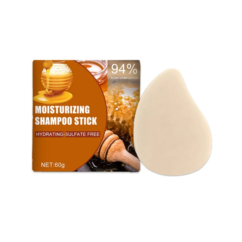 

60g Ginger Coconut Honey Oat Hair Scalp Treatments Shampoo Bar Anti-dangdruff Soap Dry Damaged Health Care