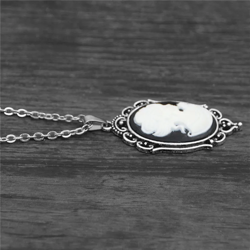 Винтажное овальное женское ожерелье с кулоном в виде королевской камеи для