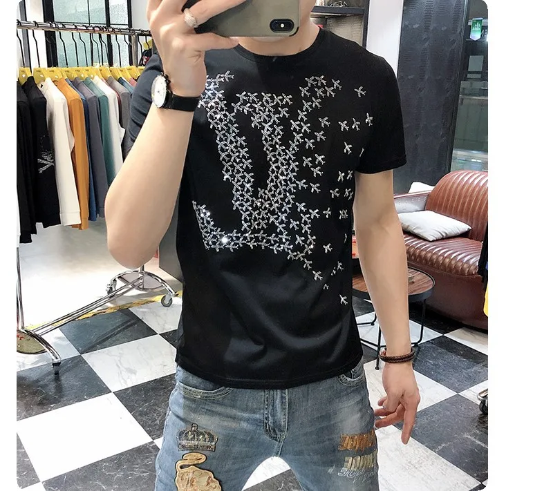 Футболка мужская летняя с коротким рукавом подходит для молодых людей красивый