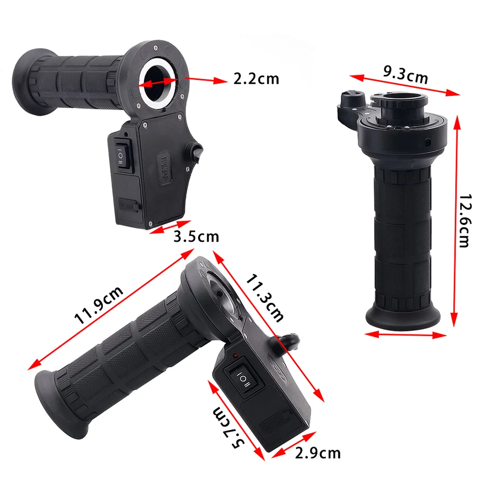

Motorcycle USB Heated Handlebar Grip 12V Power Socket 21A Adaptor with Voltmeter (Black)