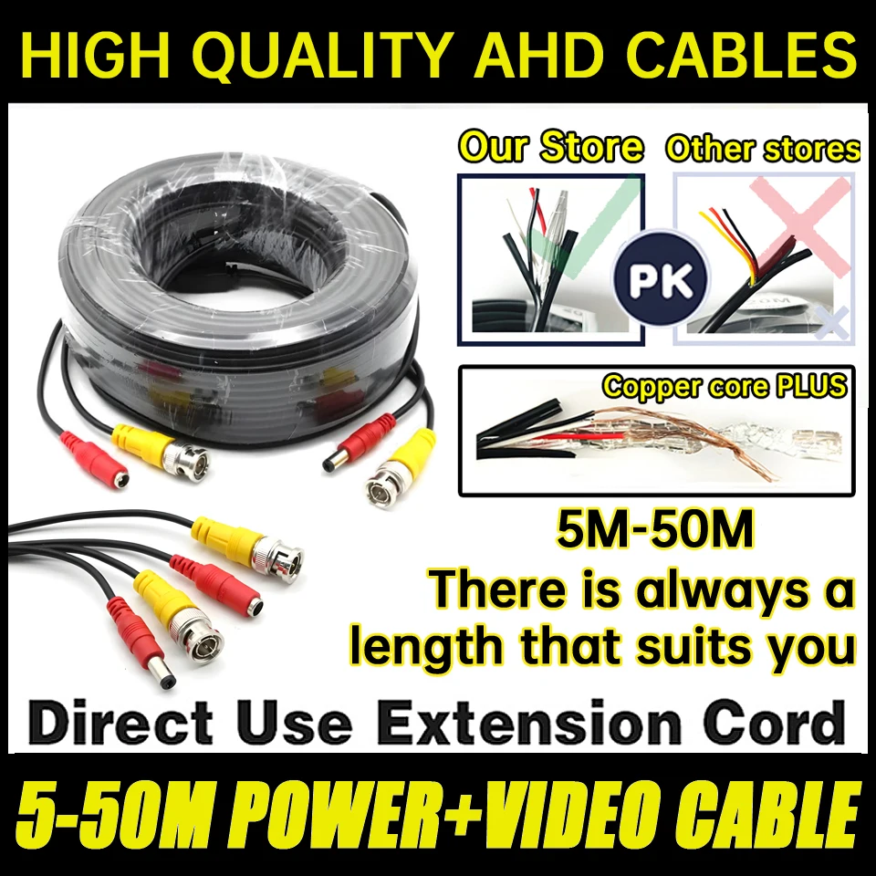 

Медный удлинитель для камеры видеонаблюдения CLESTECH 5-50м