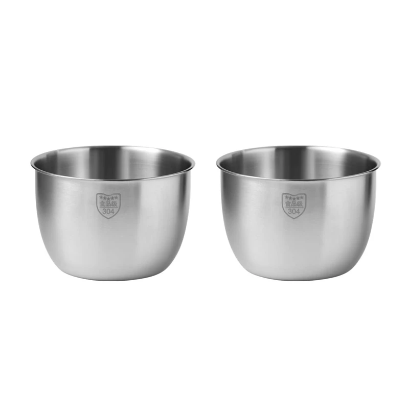 

2X Kitchen Stainless Steel 304 Mixing Bowl Deep Design Cooking Baking Cake Bread Salad Kitchen Mixer Bowl, 2800ML