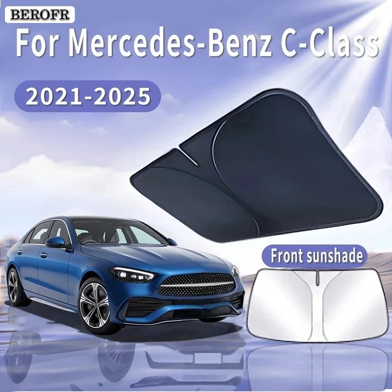 Фото Солнцезащитный козырек для Mercedes-Benz C-Class W206 2021~2025: Утеплитель лобового стекла, теплоизоляция, летнее охлаждение, автоаксессуары №1