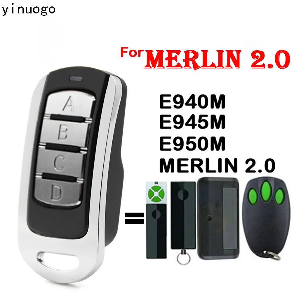 

Пульт дистанционного управления для гаражных дверей MERLIN E943 E945M E950, клон открывателя ворот MERLIN + 2,0 управление гаражной дверью, передатчик 433 М...
