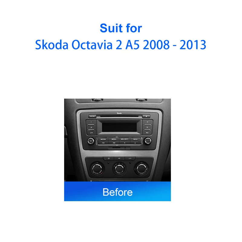 Фото KENVOX Автомобильная рамка для Android-радио для Skoda Octavia 2 A5 2008 2013 9-дюймовый 2DIN Fascia Стерео панель Жгут проводов Canbus Box Шнур №2