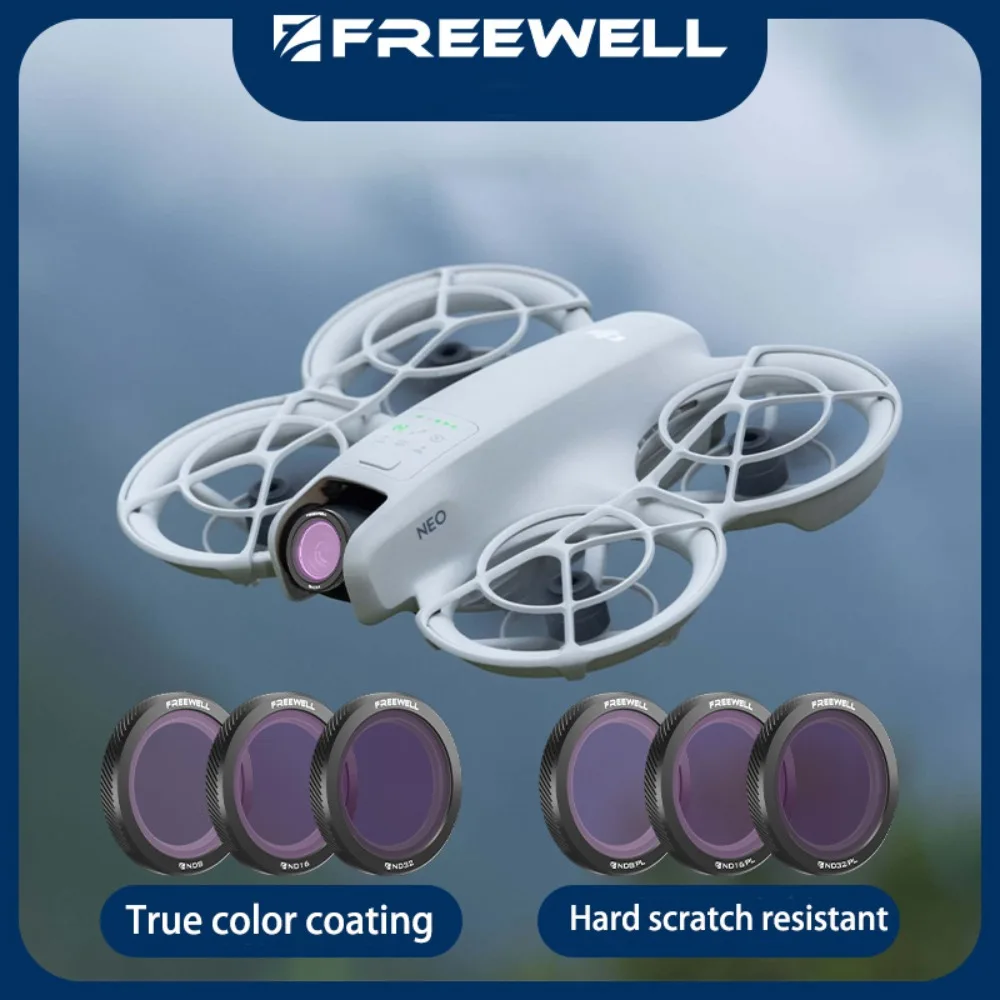 Набор магнитных фильтров для дрона Freewell яркий день 3 упаковки ND8PL/ND16PL/ND32PL