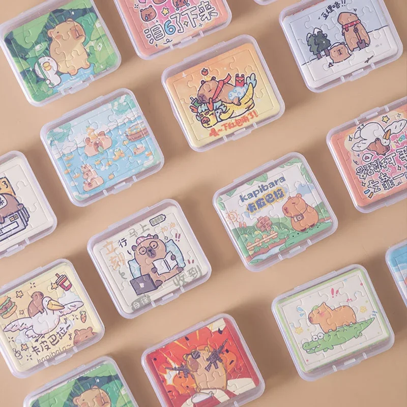 5/15 коробок мини-мультяшные бумажные пазлы с животными развивающие игрушки