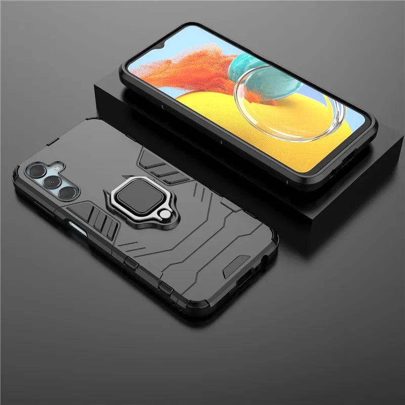 For Samsung Galaxy M14 5G Case 6.6 inch Hard Armor Finger Ring Protective Bumper For Samsung M14 Case For Galaxy M14 Cover