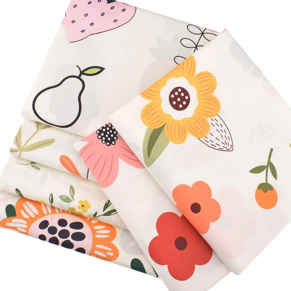 

6pcs/Lot Twill Cotton Fabric Floral Series Patchwork Cloth DIY Sewing&Quilting Fat Quarters Material For Baby&Kids 20*25cm