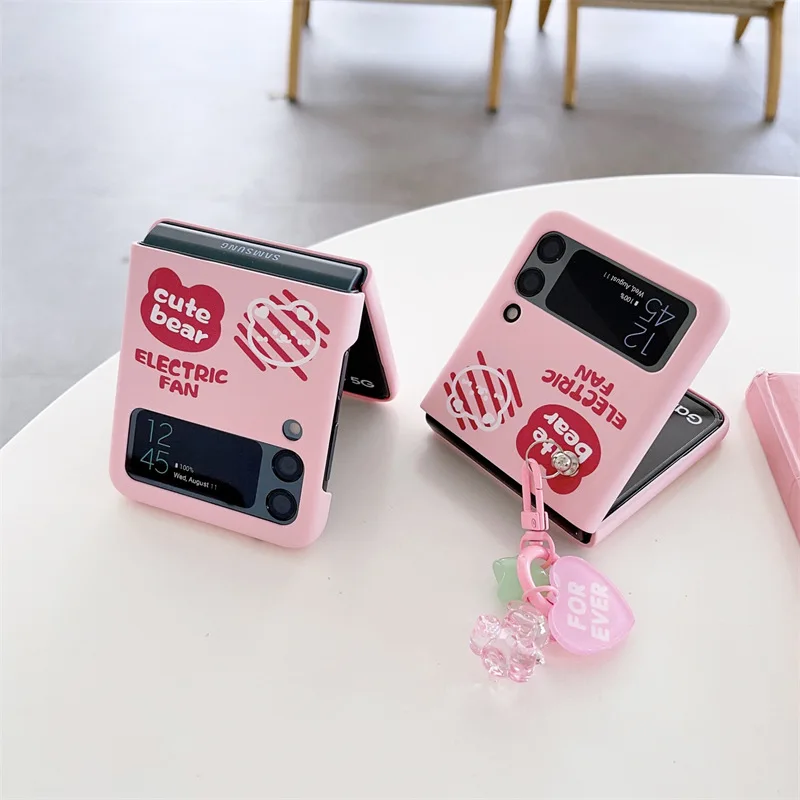 

Cartoon Cake Ice Cream Phone Case for Samsung Galaxy Z Flip 3 Z Flip 4 Hard Back Cover for ZFlip3 ZFlip4 Case Protective Shell