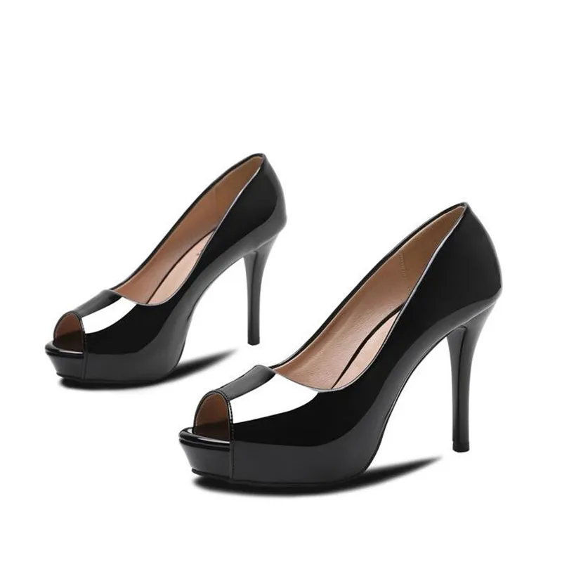 Black nude print heels women pumps big size 35-43 high heels sandals women 2023 sexy party open toe heels Europe America pumps