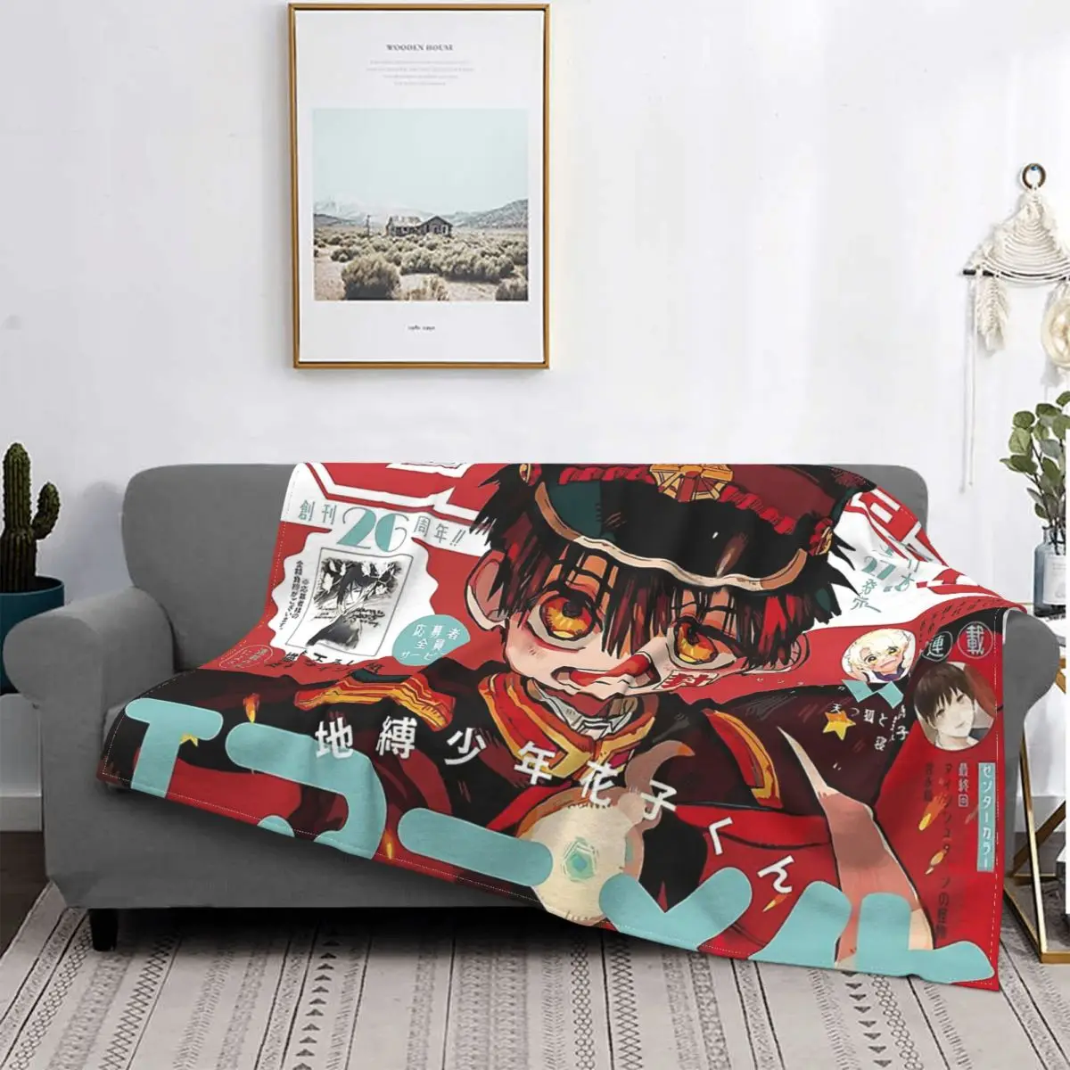 

Покрывало для манги Hanako Kun, Фланелевое украшение, переносное домашнее покрывало