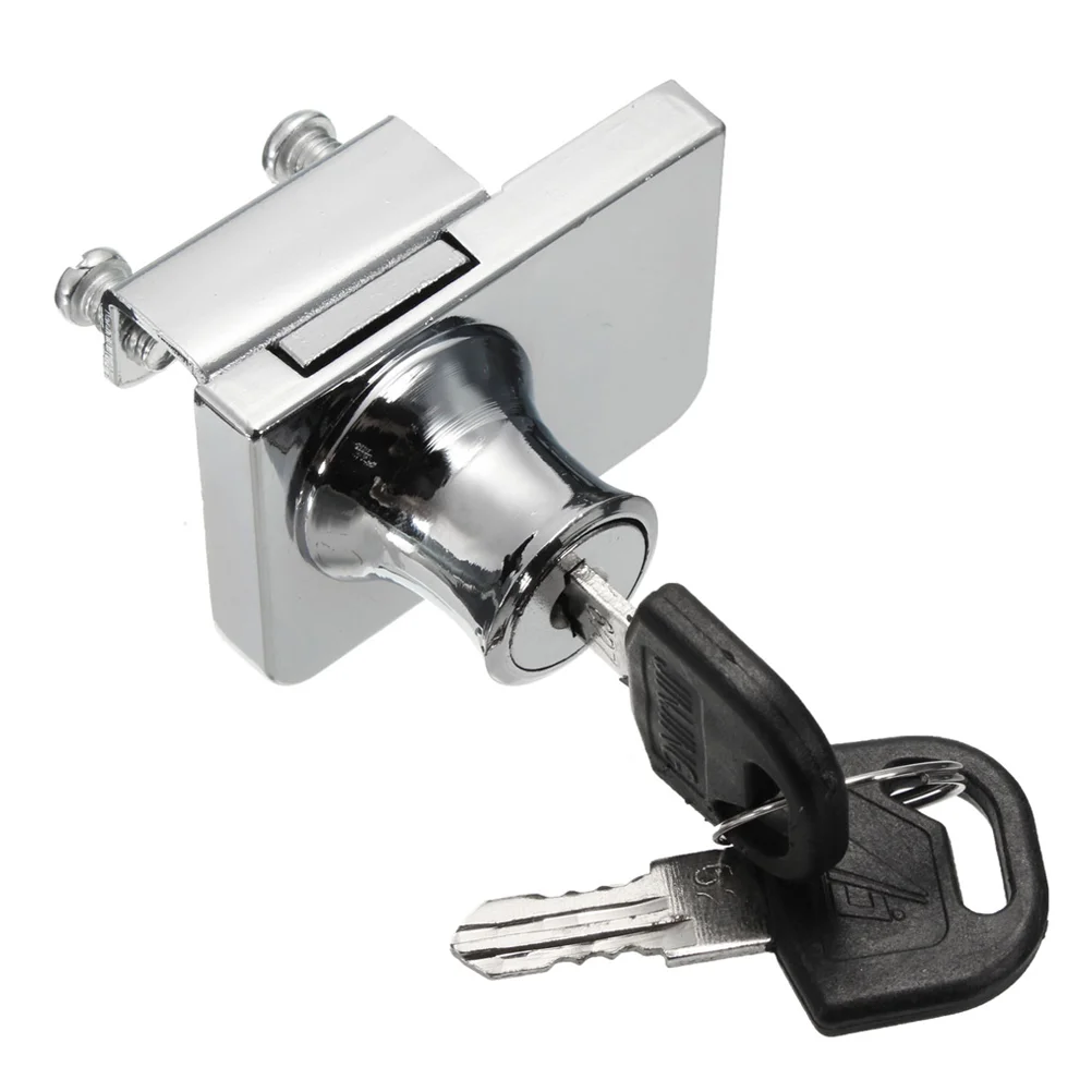 

5-8mm Glass Door Lock Glass Display Showcase Cabinet Locks with 2pcs Keys