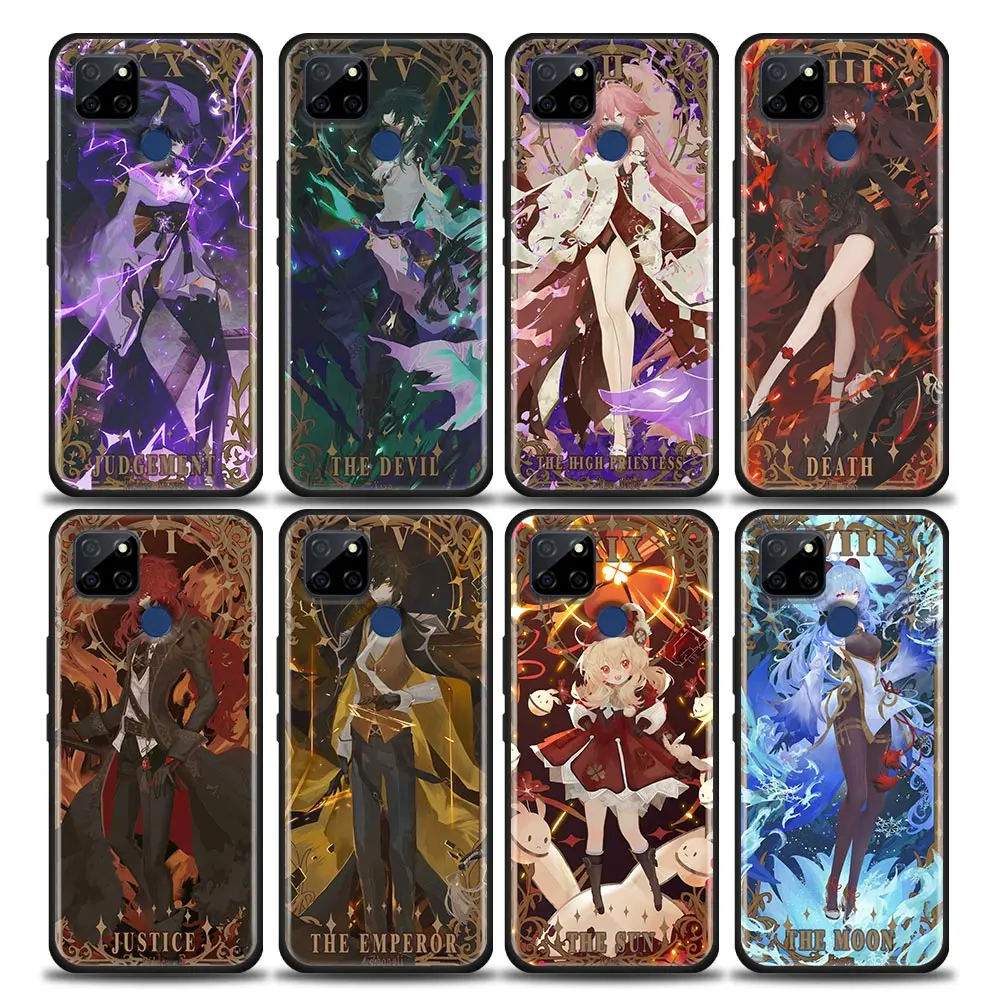

Genshin Impact Anime Cartoon Phone Case For Realme XT GT GT2 5 6 7 7i 8 8i 9i 9 C17 Pro 5G SE Master Neo2 Cover Funda Shell Capa
