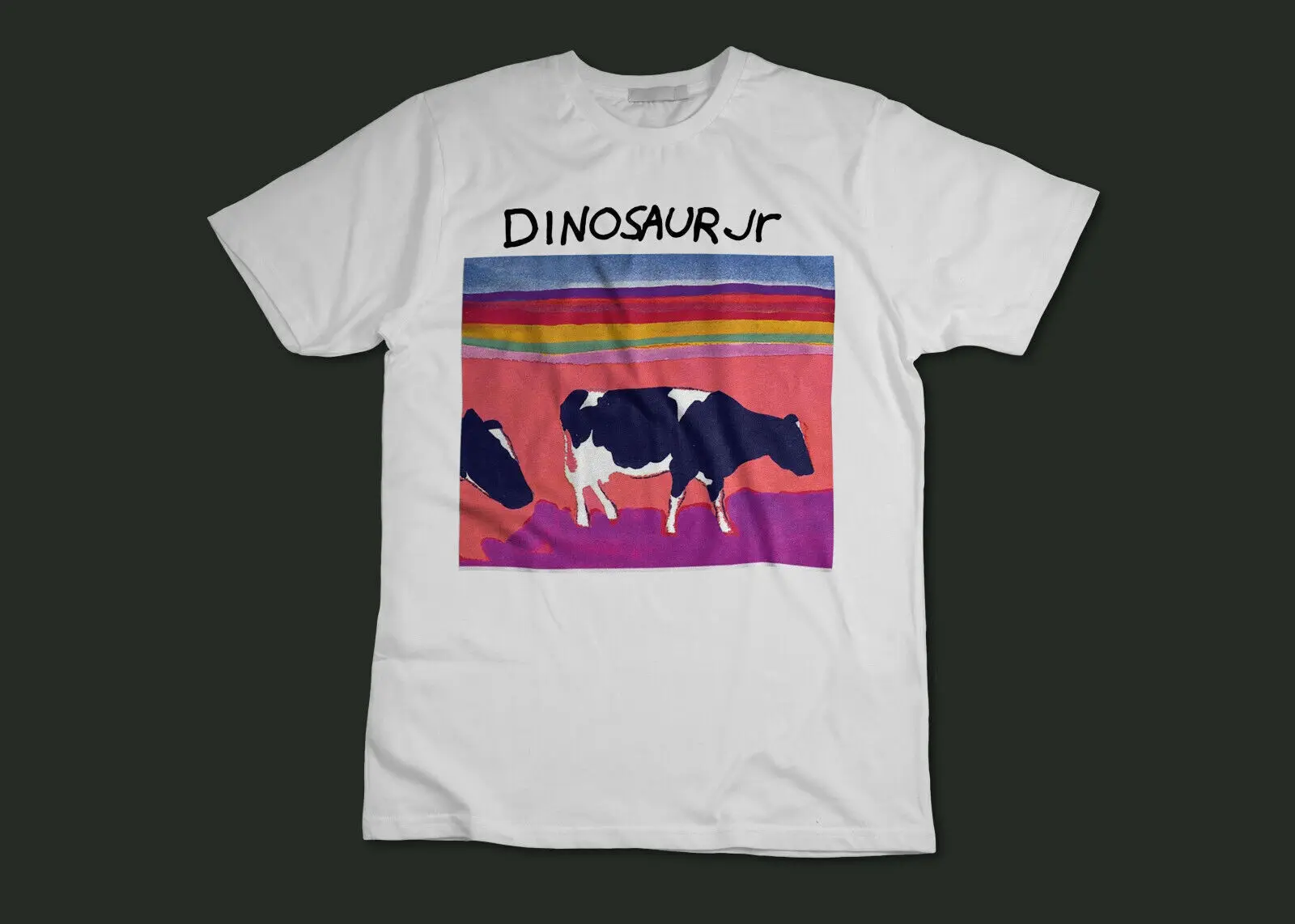 НОВАЯ рубашка VTG 1995 Dinosaur Jr Cows WhiteT