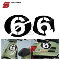 motorcycle decals number 6 case for piaggio vespa series 2 sei giorni gts 300 gts300 gts300ie supersport