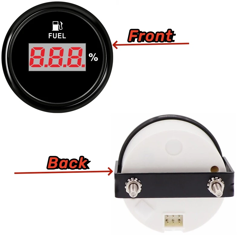 52 мм цифровые черные измерители уровня топлива 240-33 Ом или 0-190 входной сигнал