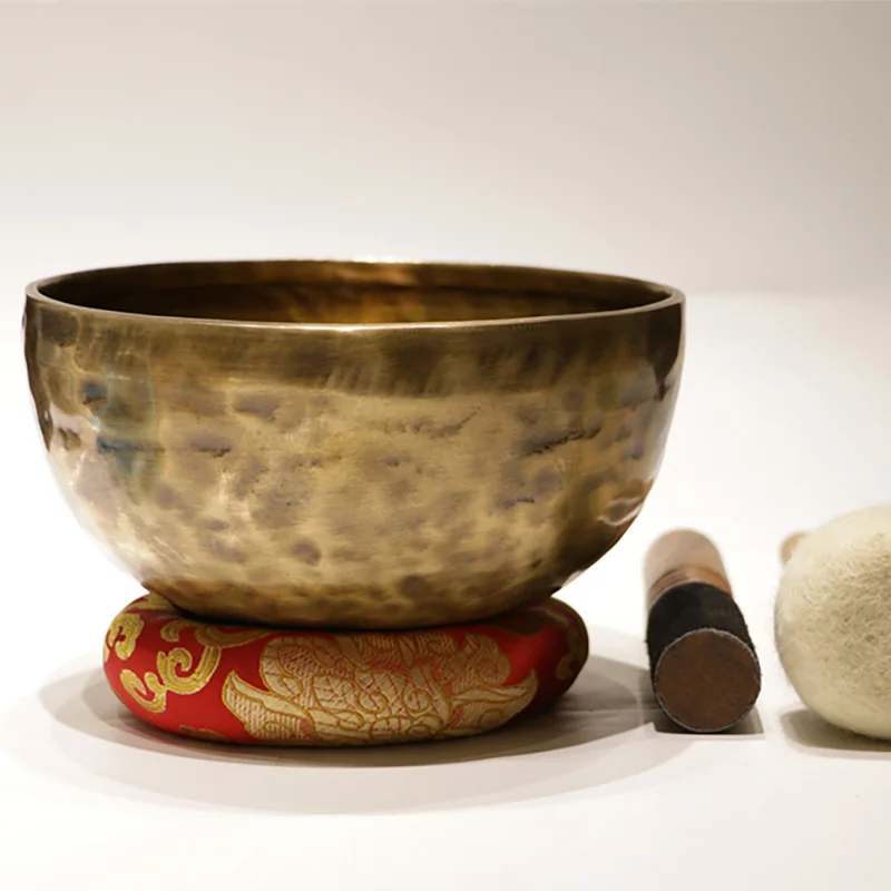 Nepal Handmade Singing Bowl Cushion Stick Set Professional Prayer Singing Bowl Meditation Relaxation Laulukulho Sound Bath Bowls