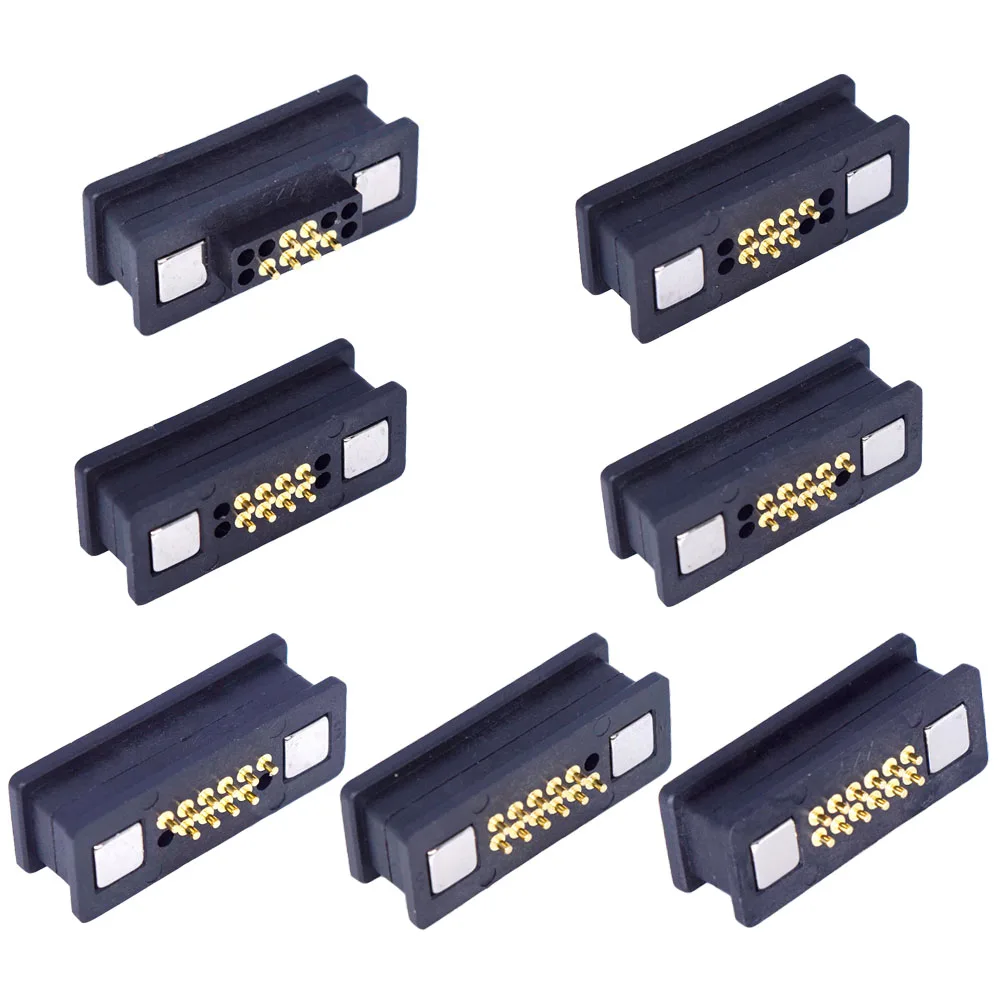 

Magnetic Pogo Pin Connector 1Set 6/7/8/9/10/11/12Pin Waterproof Male Female 2.2mm Spacing Spring Loaded Pogopin DC Power Socket