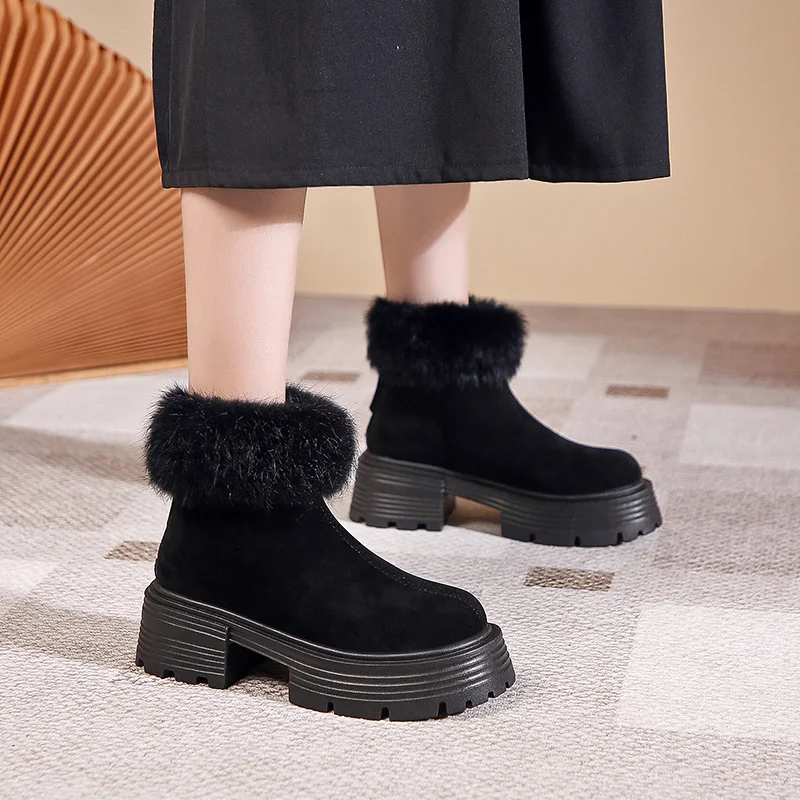 2023 New Snow Boots Women Winter Shoes Warm Boots Thick Cotton Shoes Women Shoes Platform Shoes Shoes for Women Ankle Boots