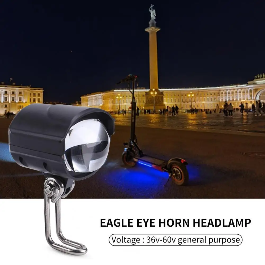 

Built-in Speaker Electric Bike Front Light Anti-static Plastic Powerful Performance E-bike Headlight Cycling Accessory