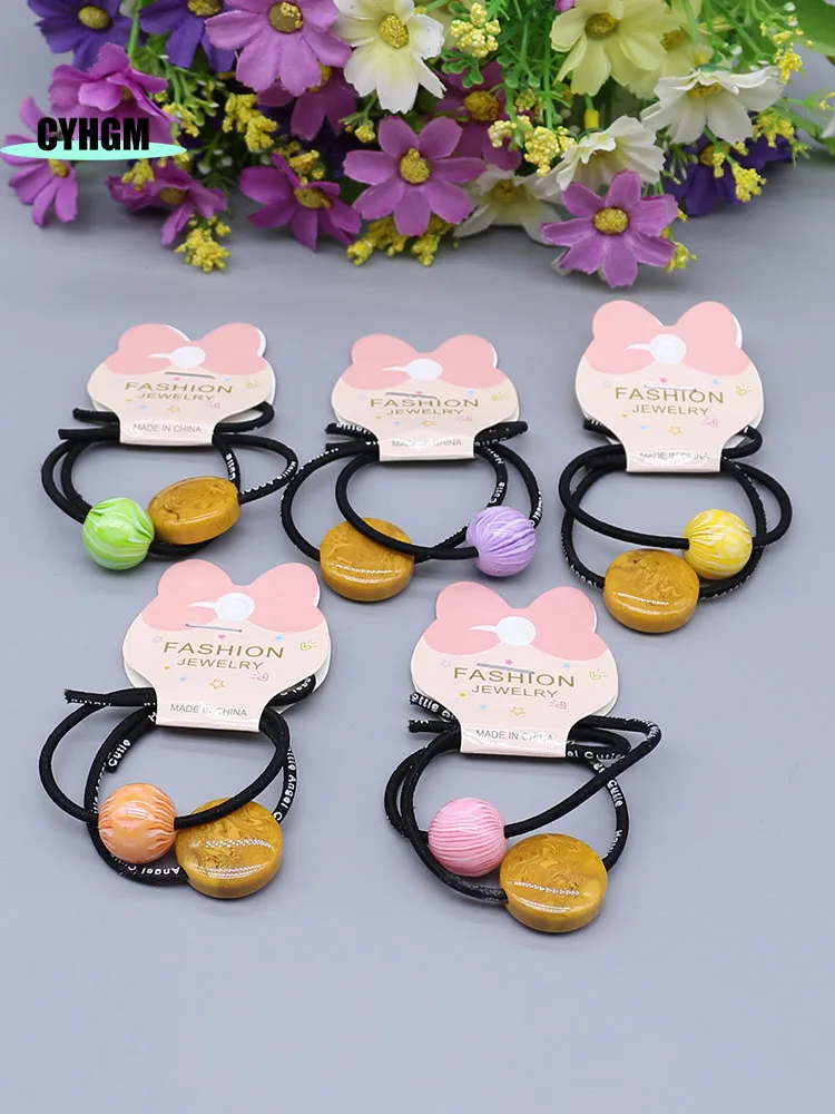 

New Fashion wholesale hair ties set beads Elastic hair band girls hair accessories for women A09-1