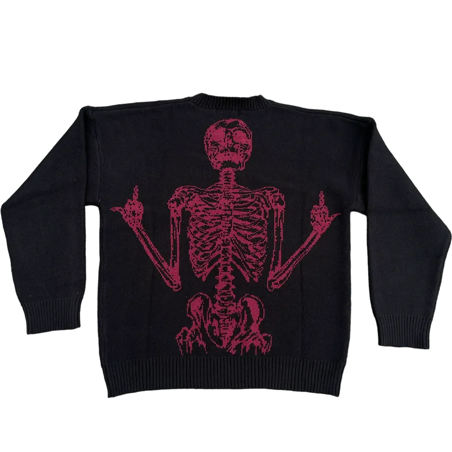 Женский свитер с длинным рукавом повседневный трикотажный пуловер в готическом