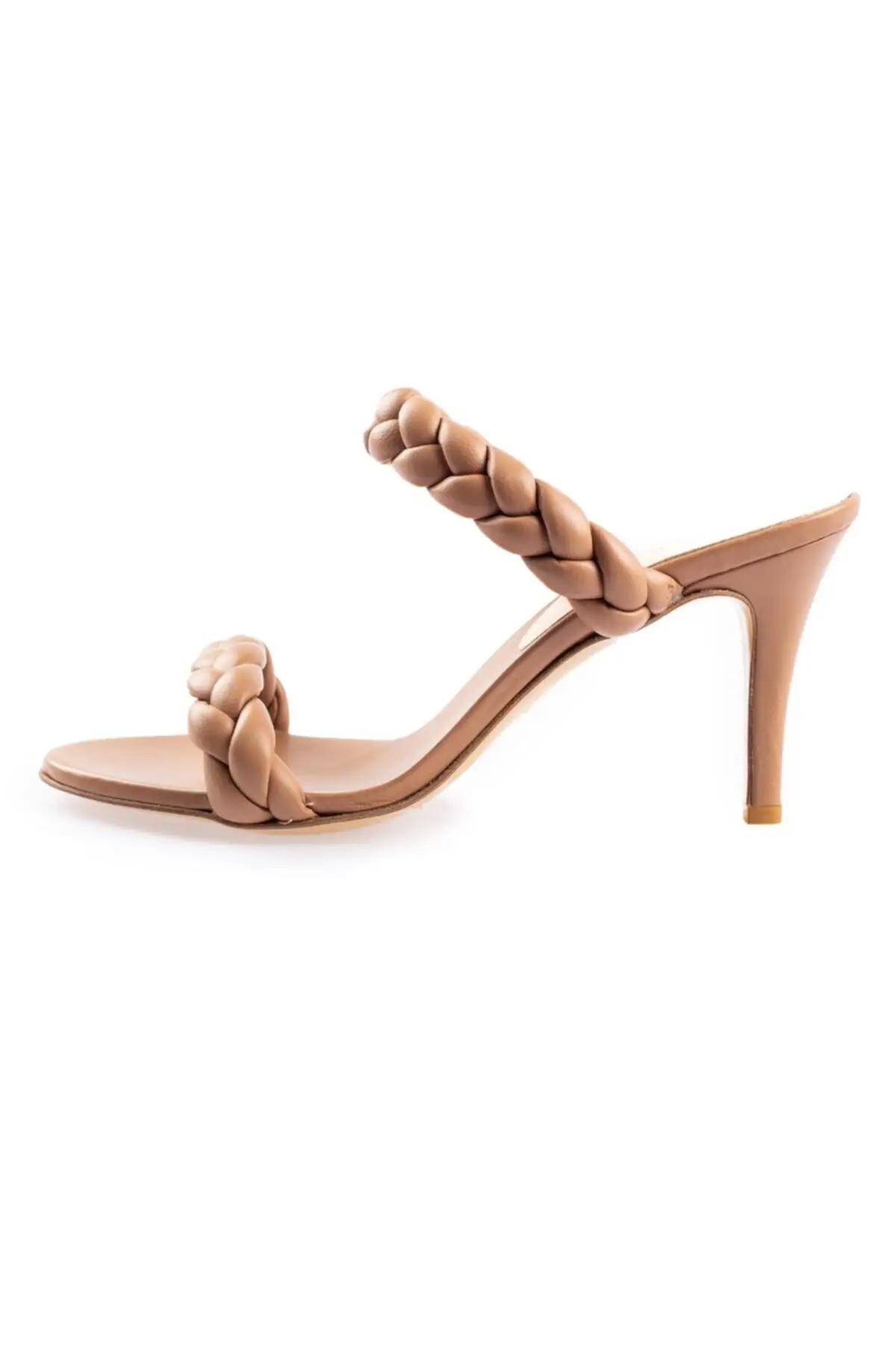 

Women Taba leather knit heels slippers