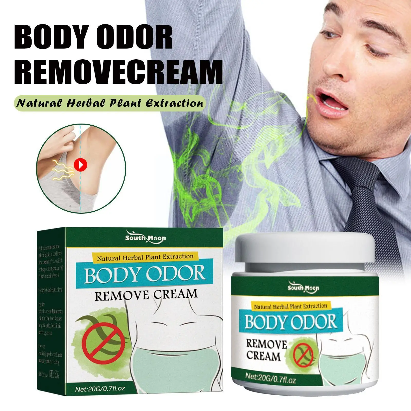 

20g Body Odor Underarm Sweat Deodor Perfume Cream For Man And Woman Removes Armpit Odor And Sweaty Lasting Aroma Skin Care G3F3