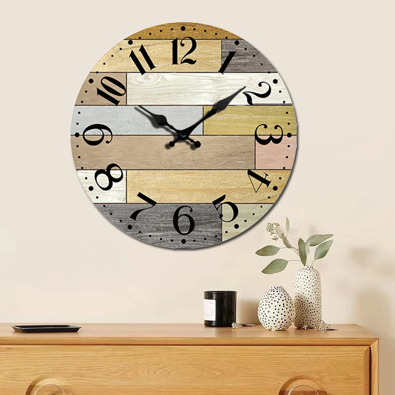

2022 Wooden Wall Clock Modern Design Nordic Brief Living Room Decoration Kitchen Clock Art Hollow Vintage Wall Watch Home Decor