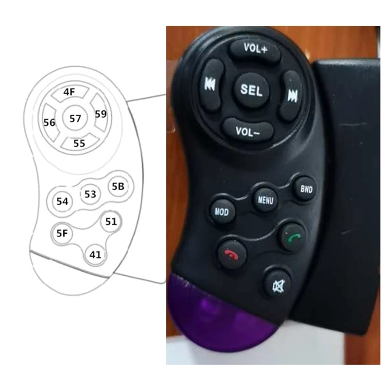 

Universal Steering Wheel Learning Remote Control For Car DVD VCD