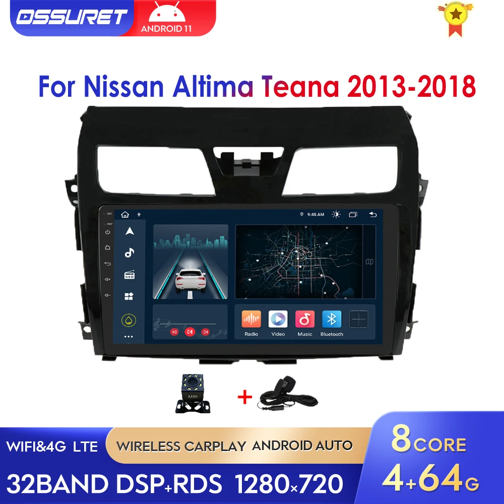 

GPS-радио, стерео, мультимедиа, 4G, LTE, Android 10, четырёхъядерный, для Nissan Teana Altima 2013, 2014, 2015, Bluetooth, SWC, BT