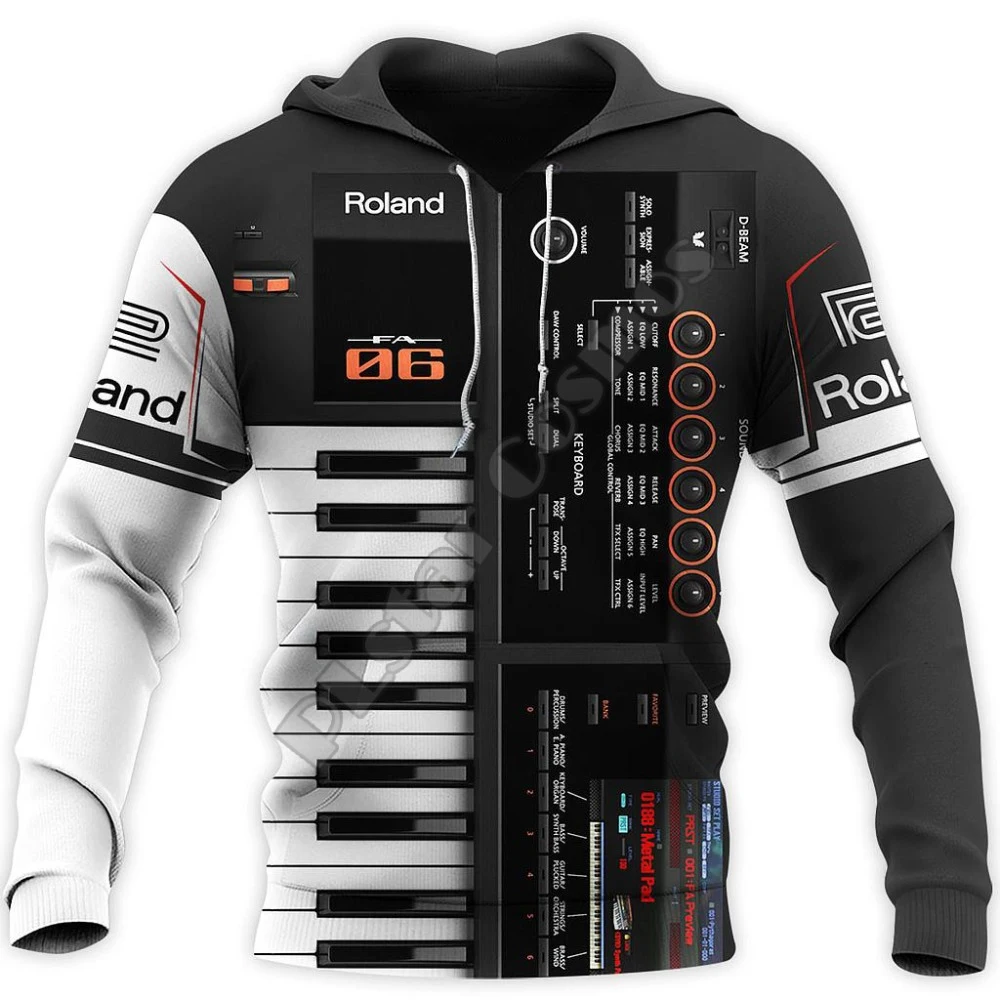 

2023 Universe Piano 3D Hoodie_sweatshirt Hoodie for Men and Women Spring and Autumn Strip Pullover Musical Instrument
