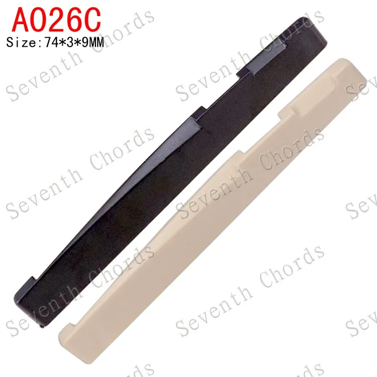 

Пластиковое седло для струн акустической гитары с полной компенсацией, 2 шт. 74*3*9 мм-A026C