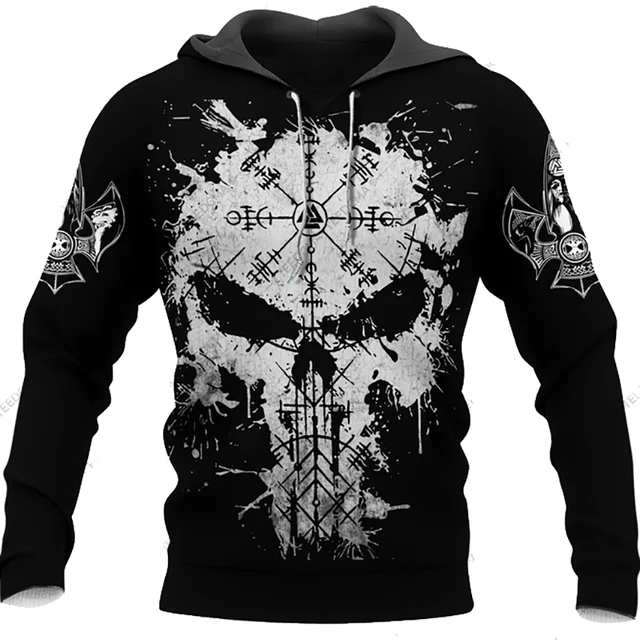 

Sudadera con capucha para hombre, ropa deportiva con estampado 3d de calavera divertida, estilo Harajuku, Hip-Hop, de otoño