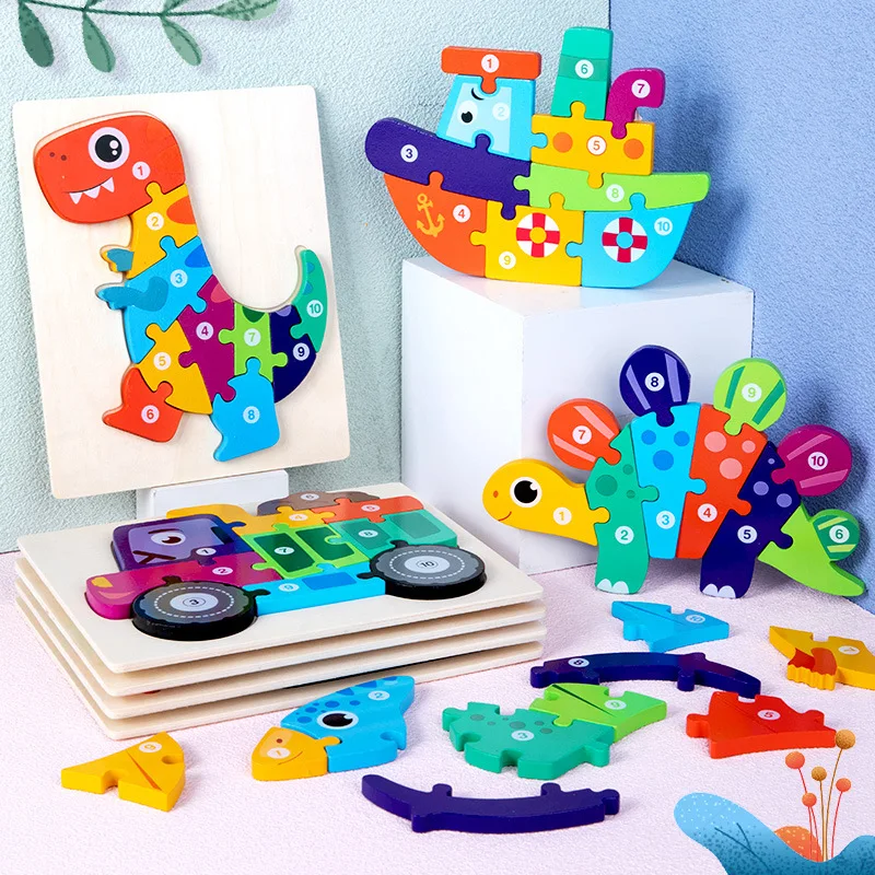 

Montessori Toddler Jigsaw Wooden Top 3D Puzzle Gift Toy Infant Toddler Sensory Toy Early Learning Educational Puzzle Box