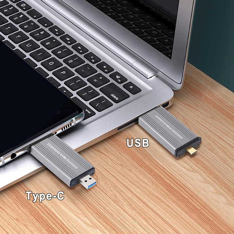 Внешний корпус NVME M2 SSD адаптер PCIE M/M + B ключ к USB 3 1 10 Гбит/с поддерживает 2230 2242 M.2 Box