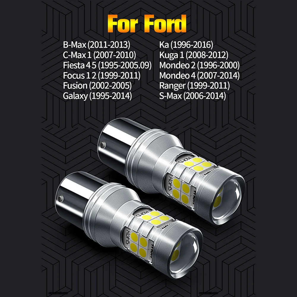 Светодиодная лампа заднего хода P21W BA15S для Ford B-Max C-Max Fiesta 4 5 Focus 1 2 Fusion Galaxy Ka Kuga Mondeo