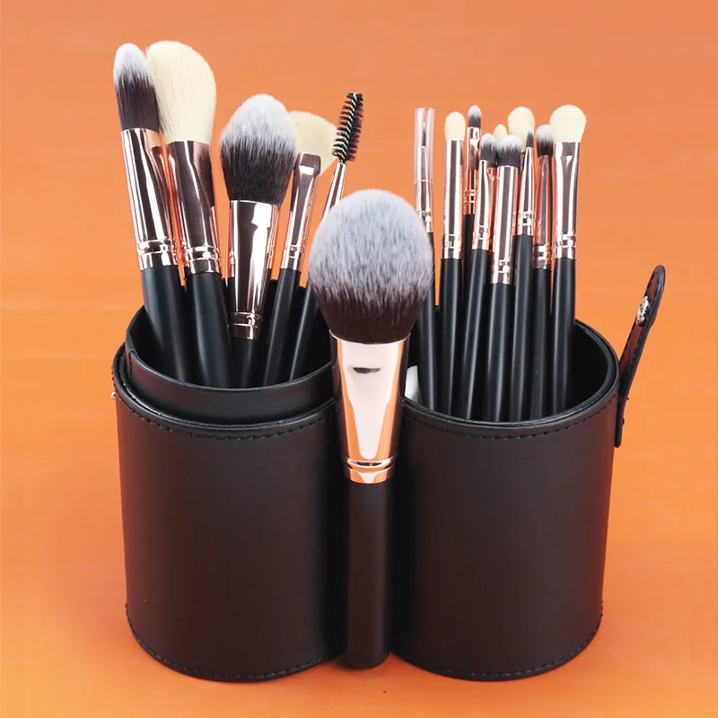 Black 16pcs Makeup Set Brush Beauty Tool Set Full Makeup Brush Storage Bag Pincel Para Base Maquiagem  Beauty  Make Up Brushes