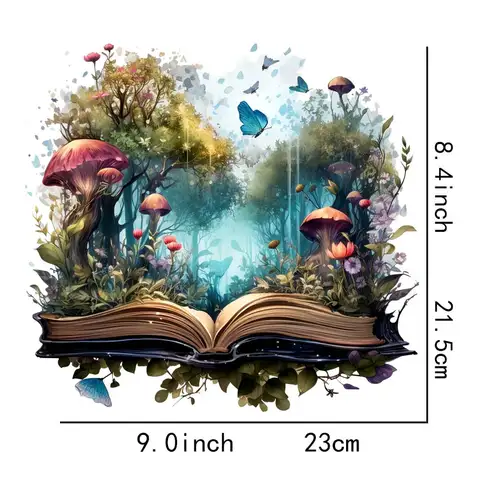 Термонаклейка для одежды YUNLU Magic Books Design