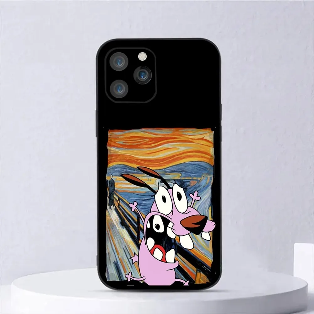 Чехол для телефона C-Courage the C-Cowardly Dog iPhone 16 15 14 13 12 11 Plus Pro Max XS X XR SE Mini 8 7 мягкий