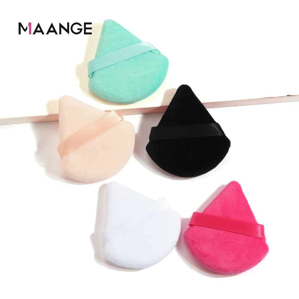 

5 Pcs Powder Puff Face Soft Triangle Makeup Tool Loose Powder Body Powder Makeup Sponges Blender Contouring Under Eyes ,Corner