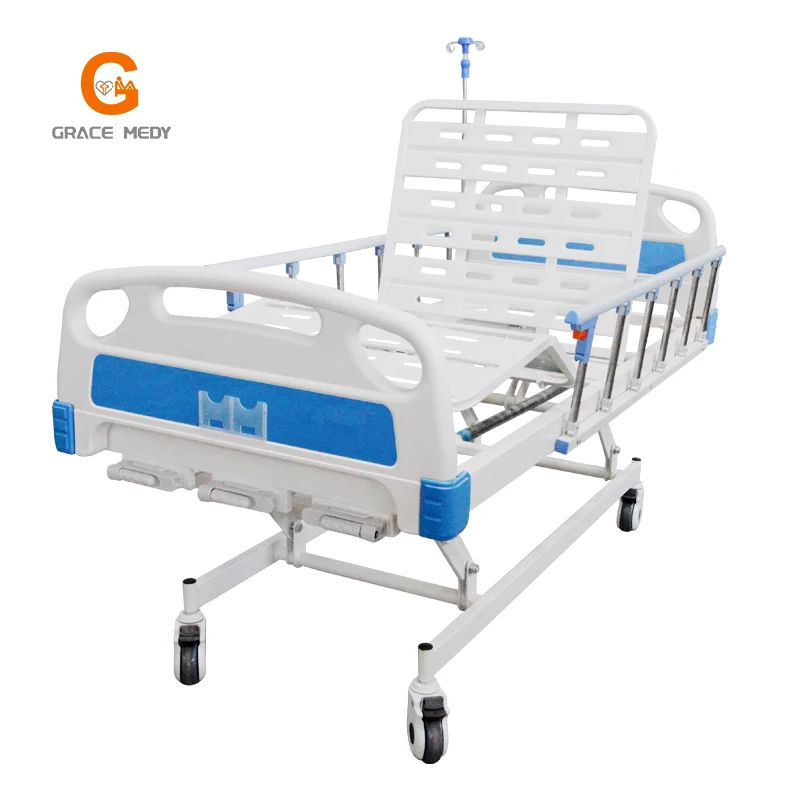 

3 functions ICU Manual medical equipment hospital beds 3 crank manual patient nursing bed for sale